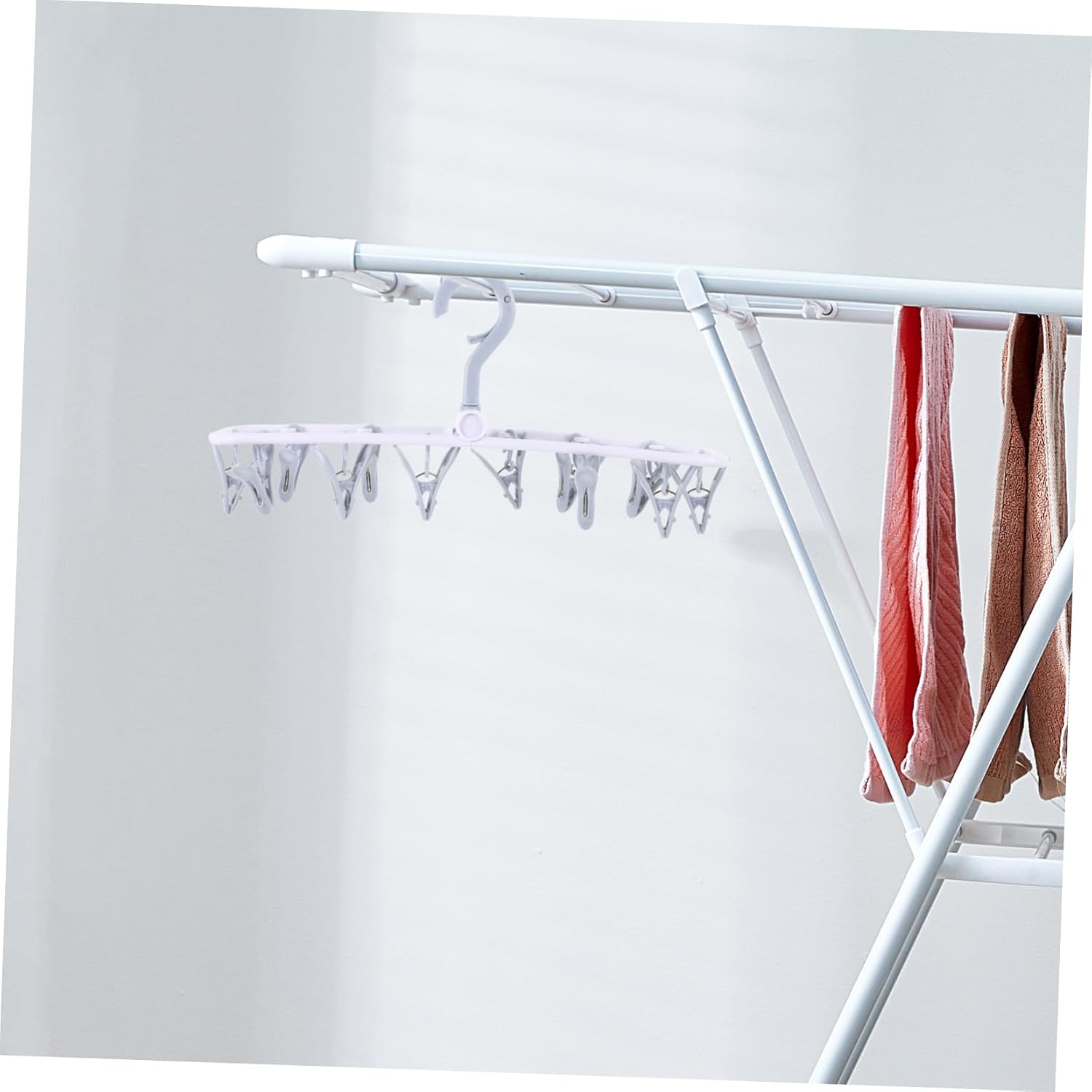 Outanaya 12 Clips Clip Blue and Foldable Drip Hanger Laundry
