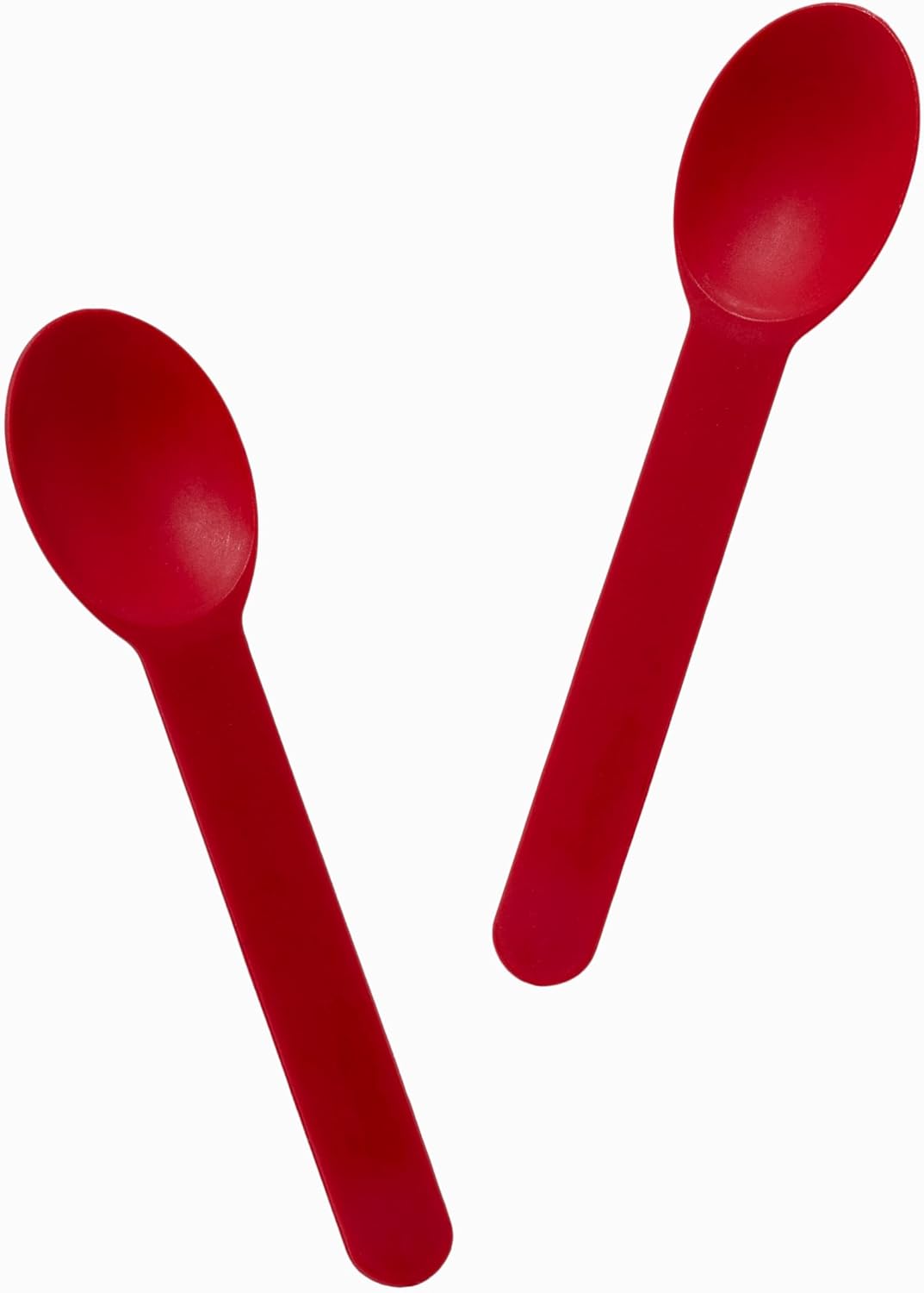 Frozen Dessert Supplies Red Heavy Duty Plastic Spoons - Bulk, Disposable, Dishwasher Safe, and Reusable Frozen Yogurt Ice Cream Spoons - [500 Count]