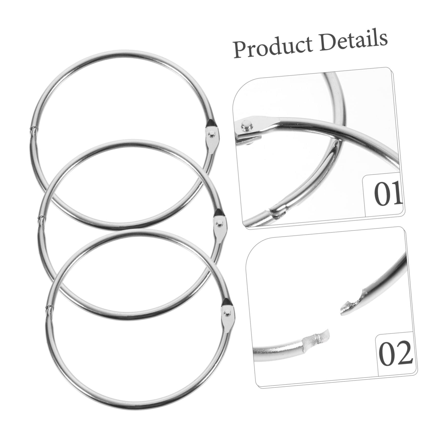 Lurrose 36pezzi Rilegatura Metallici Riutilizzabili Per Album Fotografico e Scrapbooking Per Documenti Organizzazione Sciolti
