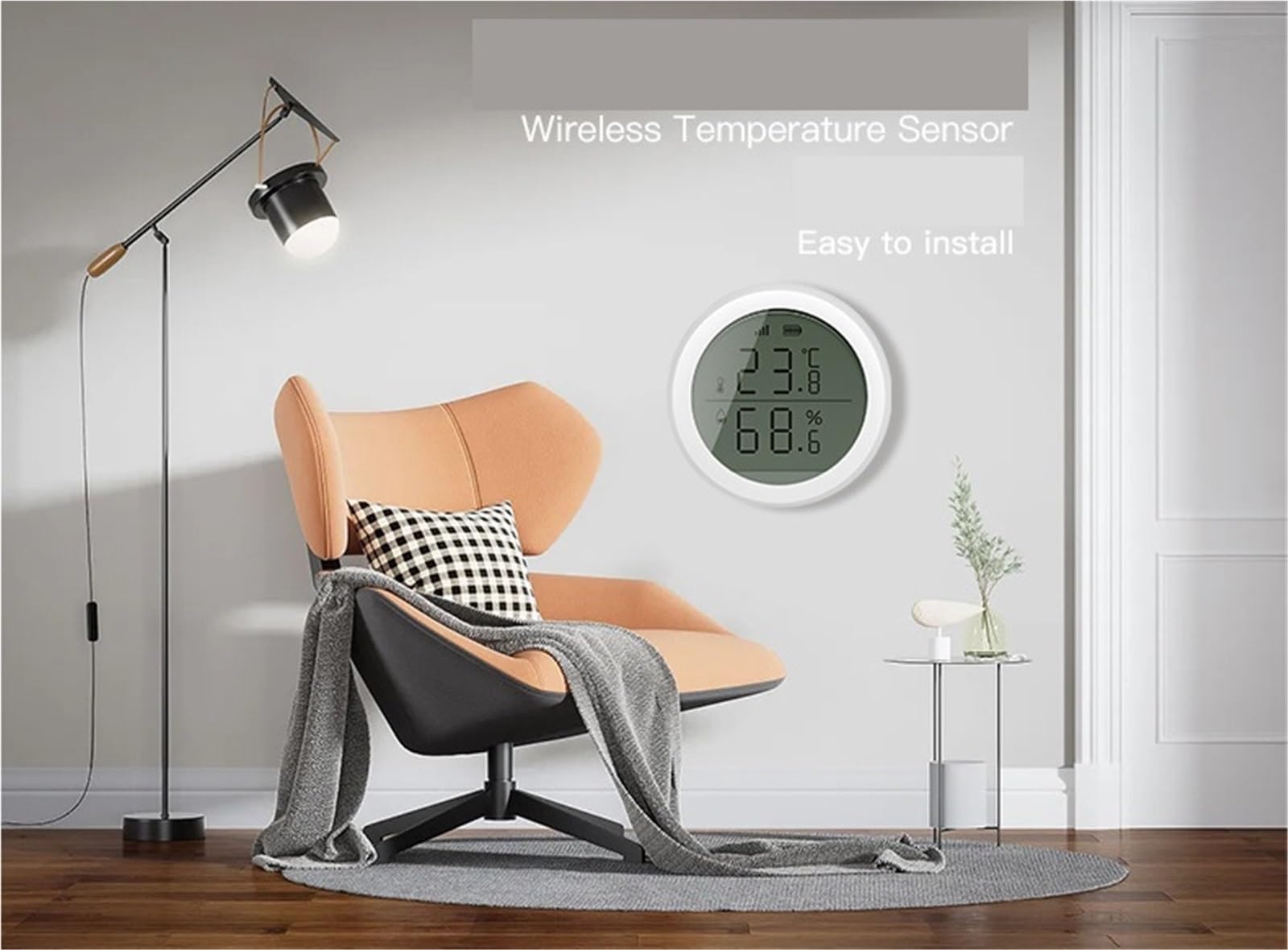 Termostat, Wewnętrzny Czujnik Temperatury I Wilgotności Cyfrowy Monitor Klimatu Do Salonu, Sypialni, Biura