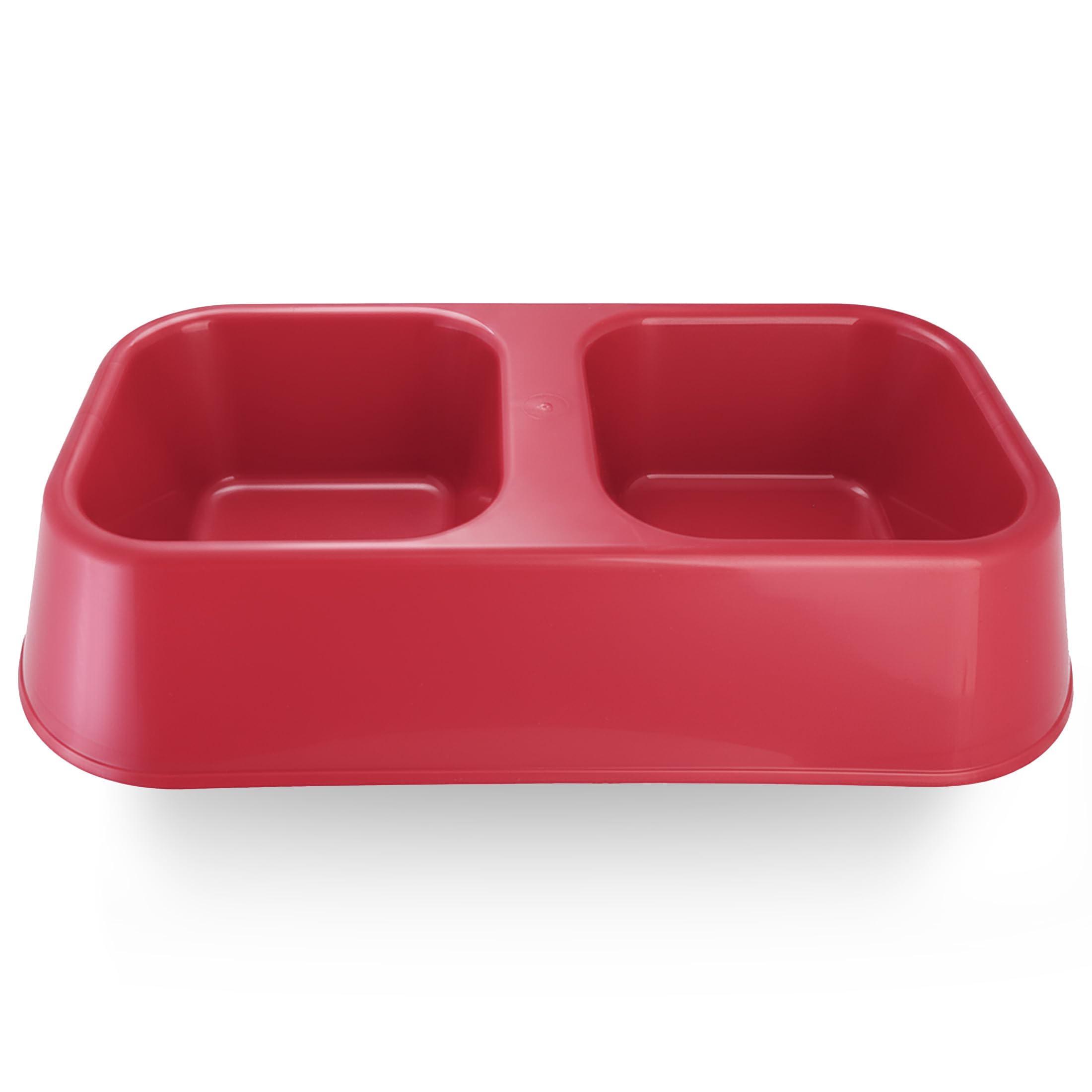Lightweight BPA-Free Pet Feeder Bowl - Double Dish (16oz Each Side) for Dog & Cat Food &…