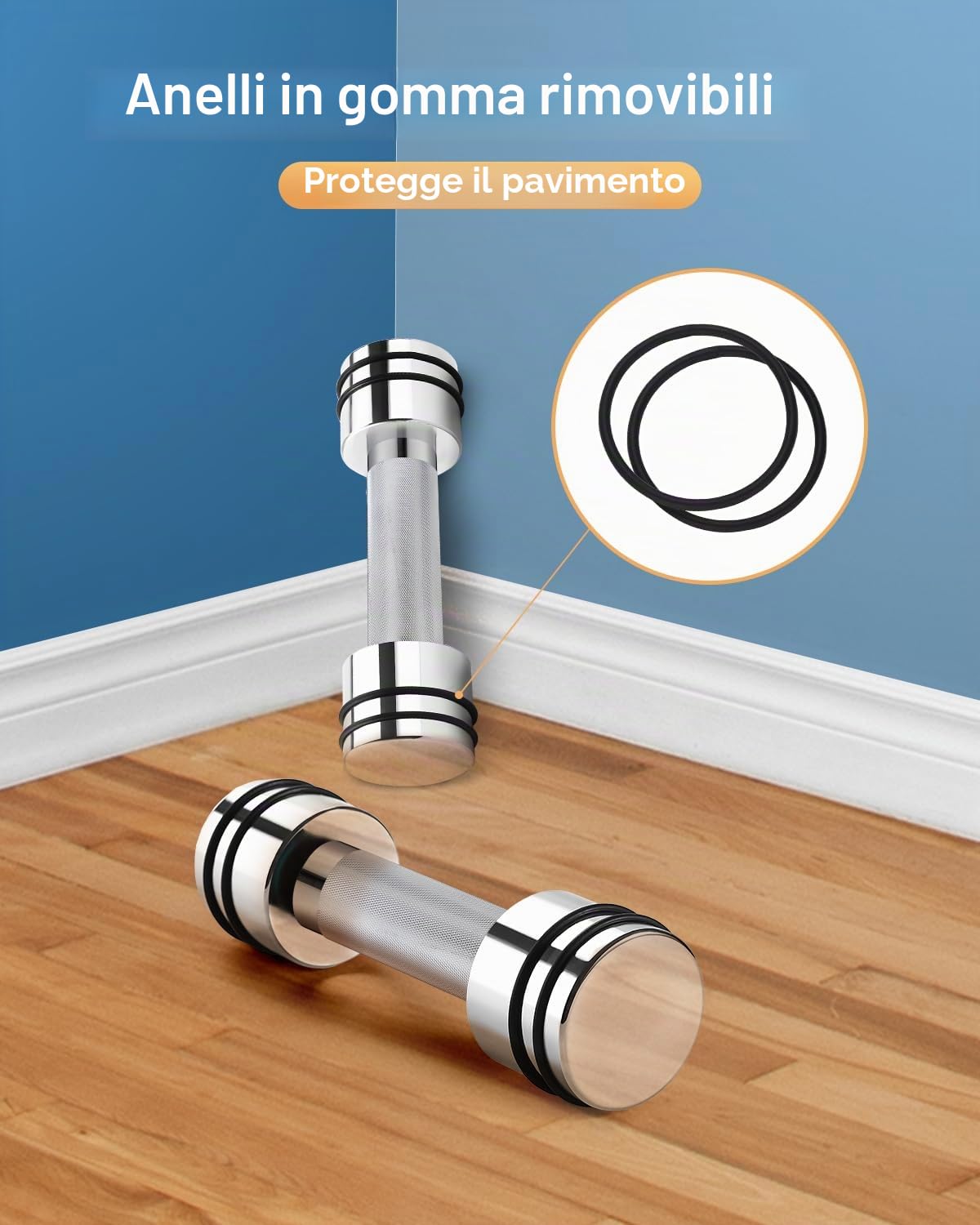 Feecco, manubri regolabili, 5/7,5/10 kg, coppia di 2 set di pesi per casa e palestra