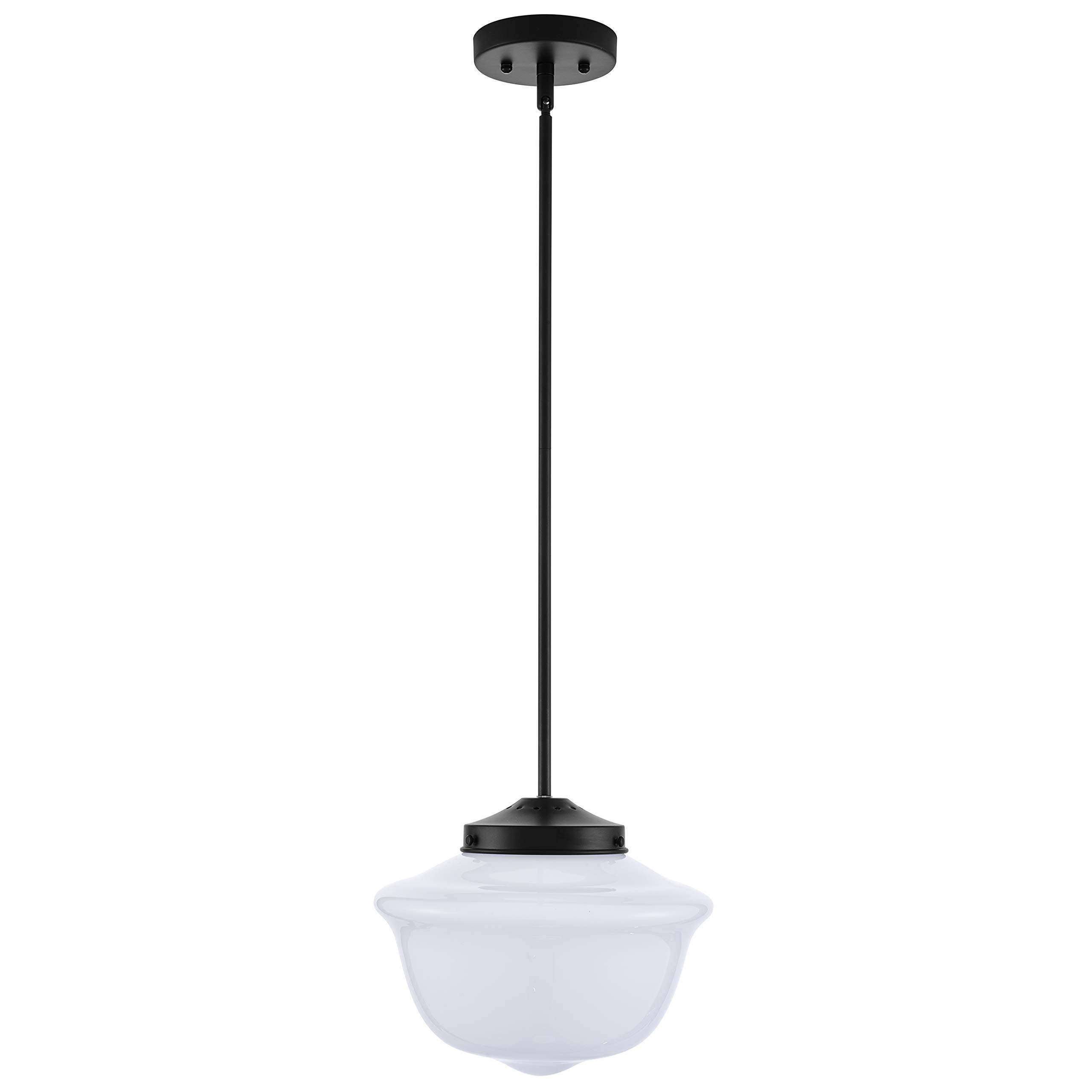 Lavagna Pendelleuchte mit LED Edison Leuchtmittel inklusive. Milk Glass Schwarz