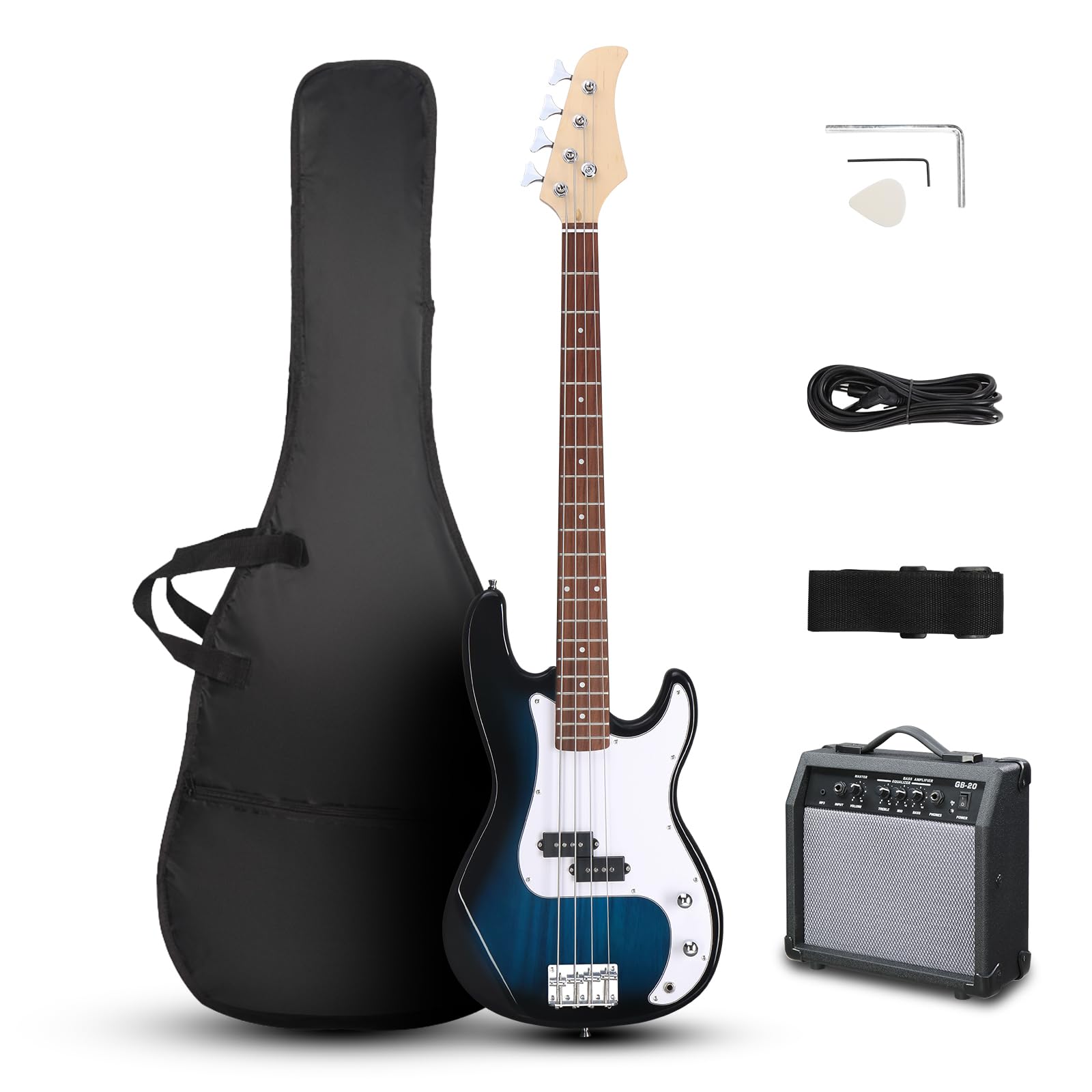 Amazon.com: Ktaxon 4 String Electric Bass Guitar, Full-Size Right