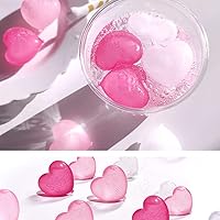 Zsail 30 Pack Reusable Heart Shape Ice Cubes - Non-Melting Plastic for Whiskey Cocktails Wine Coffee, BPA Free Washable