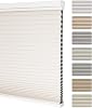 Cortinas Celulares Blackout Sin Cuerdas, Arriba Abajo, Celda de 9/16", Aislamiento Térmico, Persianas de Panel para Ventanas Interiores, Whitecaps 25.5" (Ancho) x 48 (Alto) 1