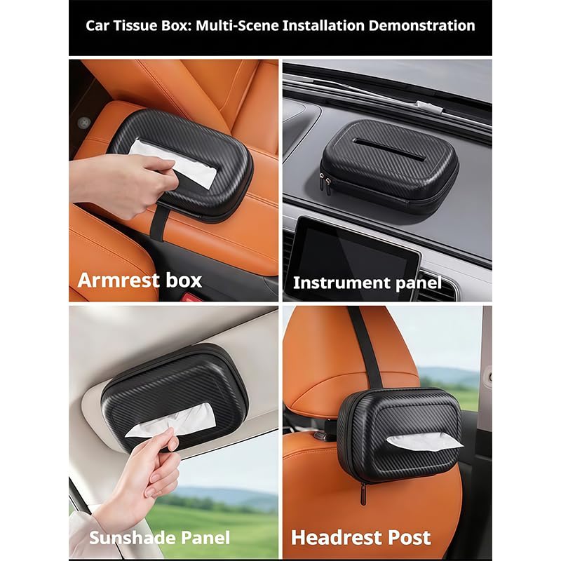 Porta Fazzoletti Auto in Similpelle per Renault Boreal/Filante