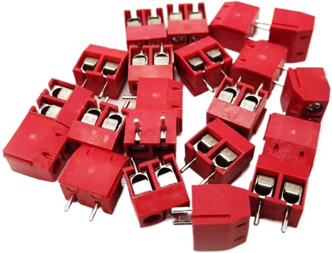 500PCS K-F301-2P Splicing, Threaded P-CB 5.0 Connector Terminals, Terminals Blue/Green K-F301 Red, Blue, Green, Copper feet