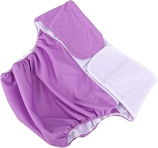 LALAFINA Disposable Diapers Adult Diaper Reusable for Incontinence Elderly Care Protection Nappies Underwear Cloth Pull Up Pants for Men or Women Purple Purple Lingerie