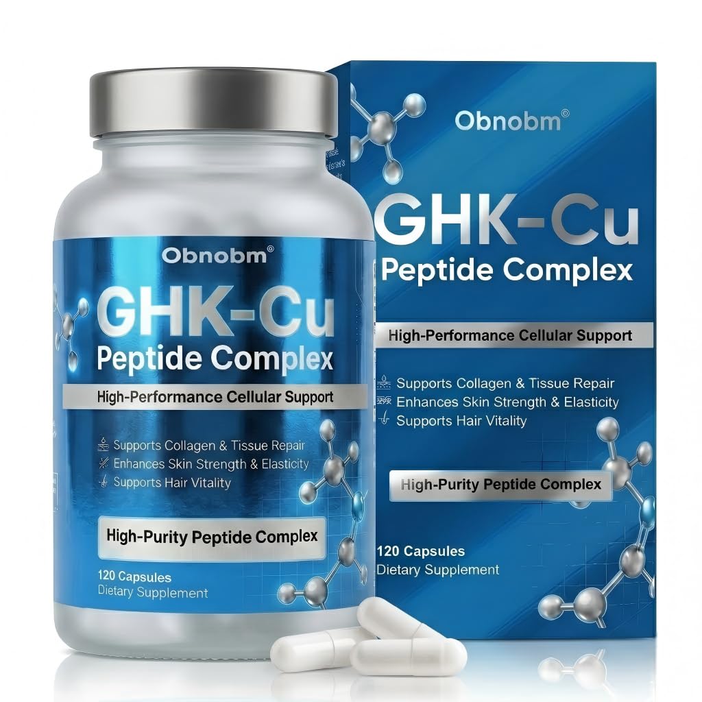GHK-Cu Kupferpeptid Komplex, Vegan und Zinkfrei, 120 Stück, Für Hautbild und Haarstruktur
