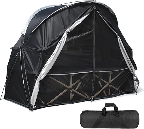 Tienda de campaña para 1 persona con puerta de malla transpirable y ventanas de mosquitera, fácil de poner, refugio para todo tipo de clima para