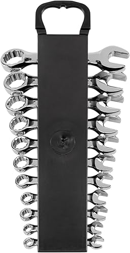 Miniatura 4 de TEKTON Juego de llaves combinadas Stubby con soporte, 11 piezas (14-34 pulgadas)  WCB92401