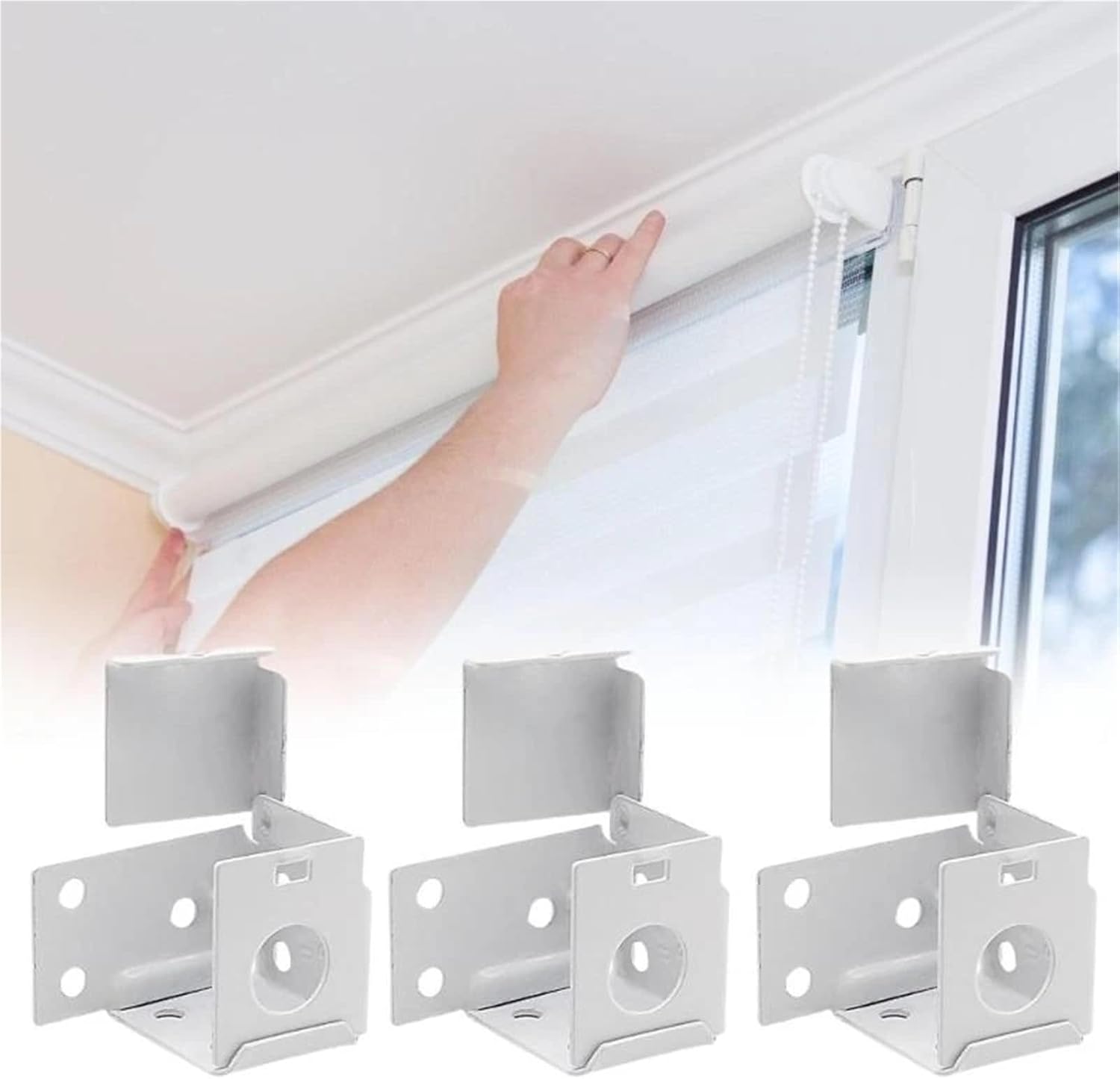 4Pcs Metal Mounting Brackets for 1 Inches Window Blinds Easy Installation