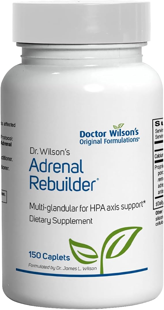 Doctor Wilson's Adrenal Rebuilder 150 Caplets Multiglandular Adrenal Cortex for Cortisol, Adrenal and HPA Axis Support*