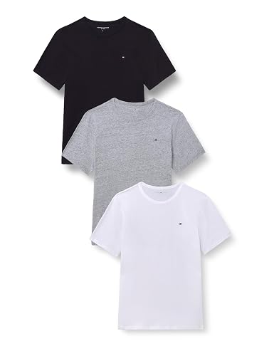 Tommy Hilfiger 3p SS tee Um0um03870 T-Shirt S/S, Multicolor (Gris Jaspeado/Negro/Blanco), M Hombre