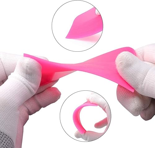 Miniatura 10 de NEWISHTOOL Kit de escobilla magnética PPF C 5 en 1 juego de escobilla PPF roja con caja de regalo, escobilla de goma antiarañazos para automóvil,