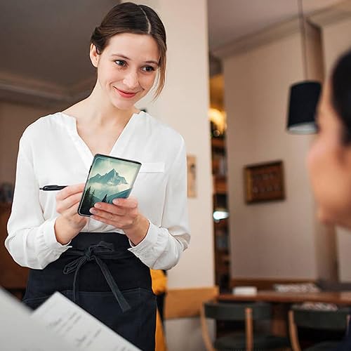 Miniatura 10 de Organizador de libros de servidores, libros de servidor de lobo nativo americano para camarera, organizador de libros de camarero de cuero sintético