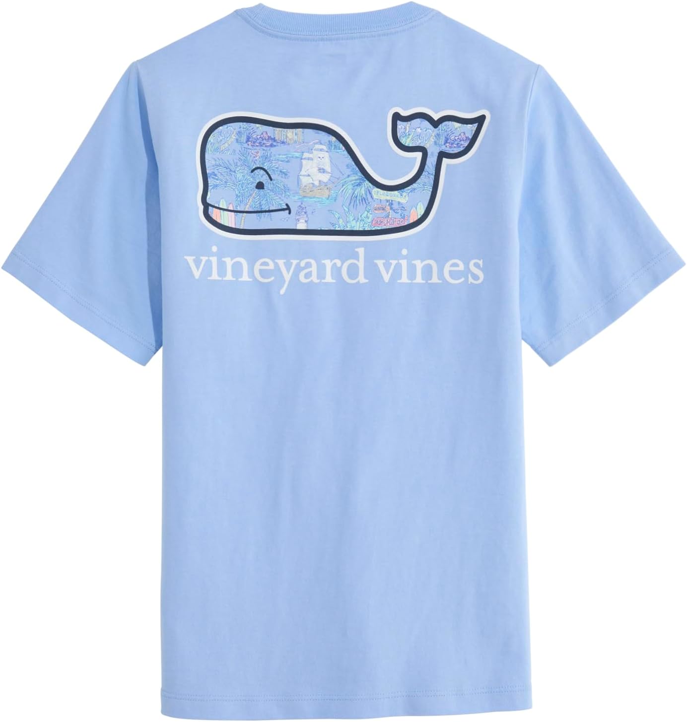 Vineyard Vines Boys' Boys' Keys Scene Print Whale Fill Short-Sleeve Pocket Tee