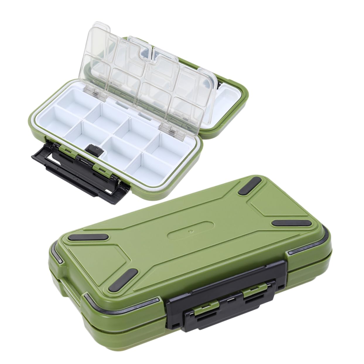 Kisangel 2stücke Wasserdichter Angler Organizer Für Köder Haken Und Zubehör Multi-funktionale Aufbewahrungsbox Für Angelausrüstung Tragbar Und Stylisch Für Unterwegs