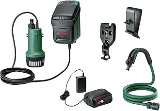Bosch Home and Garden Cordless Submersible Water Pump GardenPump 18V-2000 (1x Battery, 18 Volt System, in Carton Packaging)
