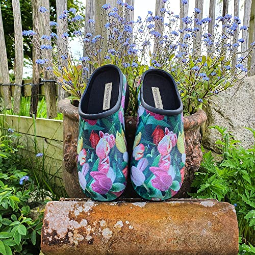 Waterproof Premium Garden Clogs With Arch Support-Tulip Design By Backdoorshoes Black 9 B(M) Us #TOP6