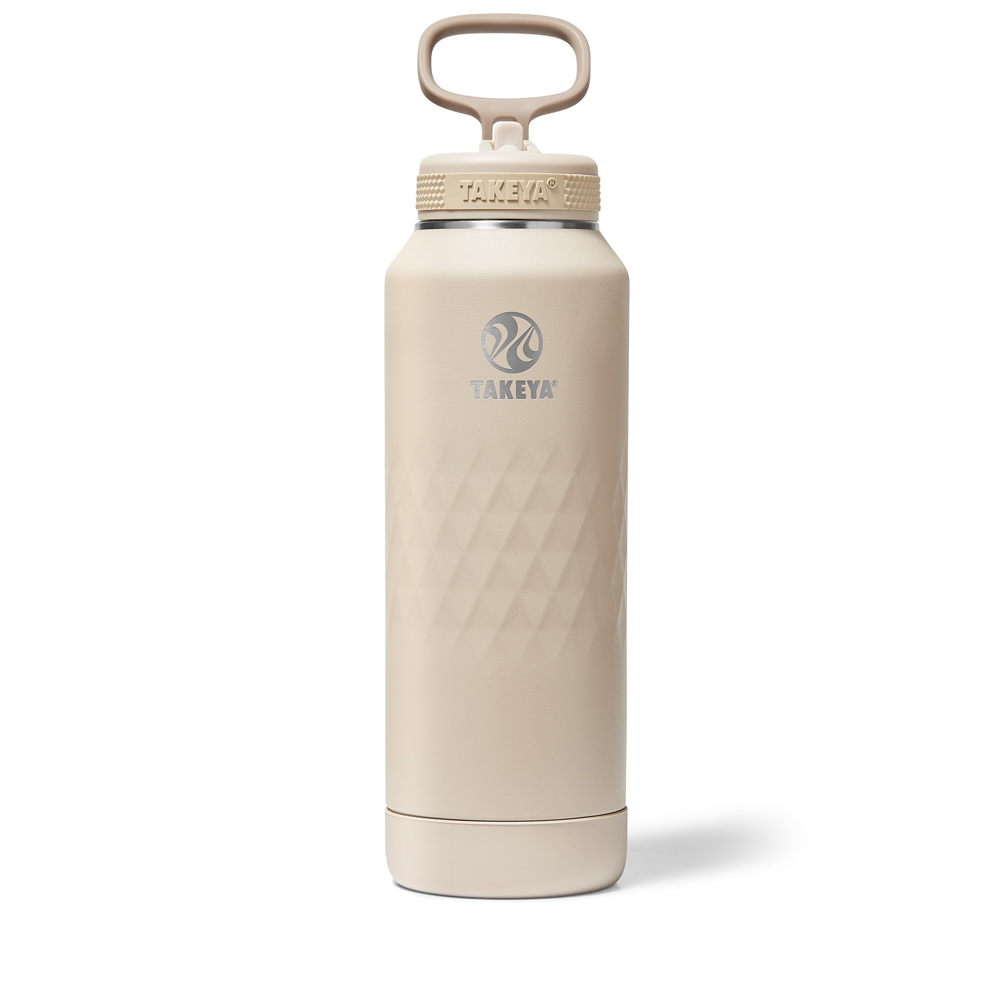 Takeya Sport 40 oz Triple-Insulated Stainless Steel Water Bottle Straw Lid Leakproof Sweatproof BPA-Free Keeps Drinks Cold 36