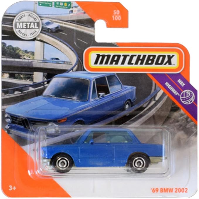 Matchbox '69 BMW 2002 MBX Highway 50/100 2019 Short Card + Blister Schutz Pack Friki Monkey