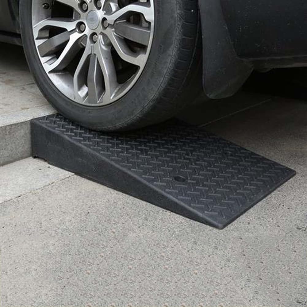 Rampa di Marciapiede in Gomma Alta 20 cm, Rampa per Soglia per Carichi Pesanti, Rampa di Carico Portatile per Auto, Sedie a Rotelle, Motociclette, Tosaerba, Carrelli e Biciclette