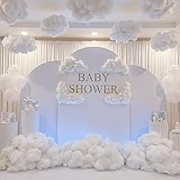 Vista 2 de Shappy 800 g / 28.22 onzas Nubes Falsas de Navidad de Nieve Artificial en Blanco, Fibra de Nube Flautosa, Decoración Artificial Suave de Algodón