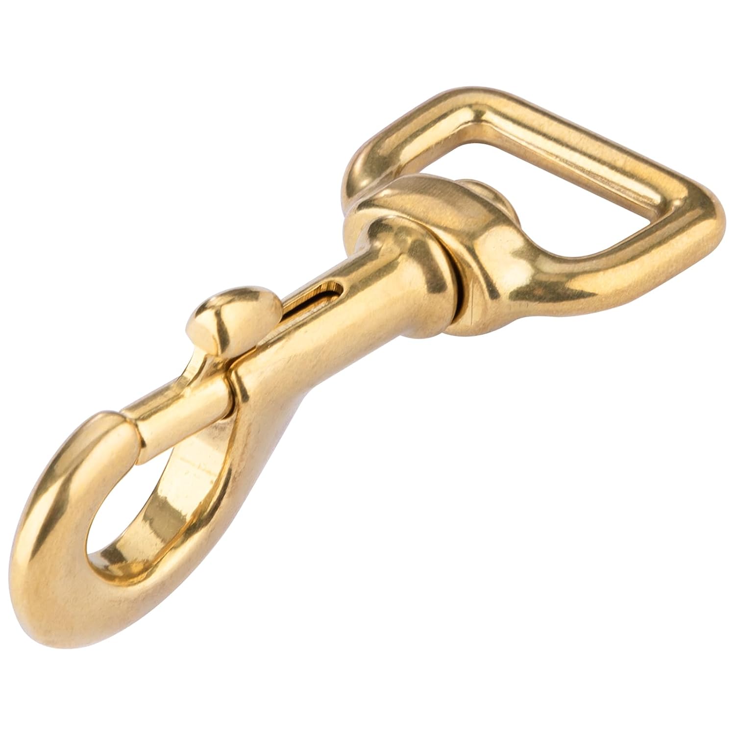 3-1/8-Inch Flag Clips—Solid Brass Swivel Bolt Snap Hooks (2-Pack)