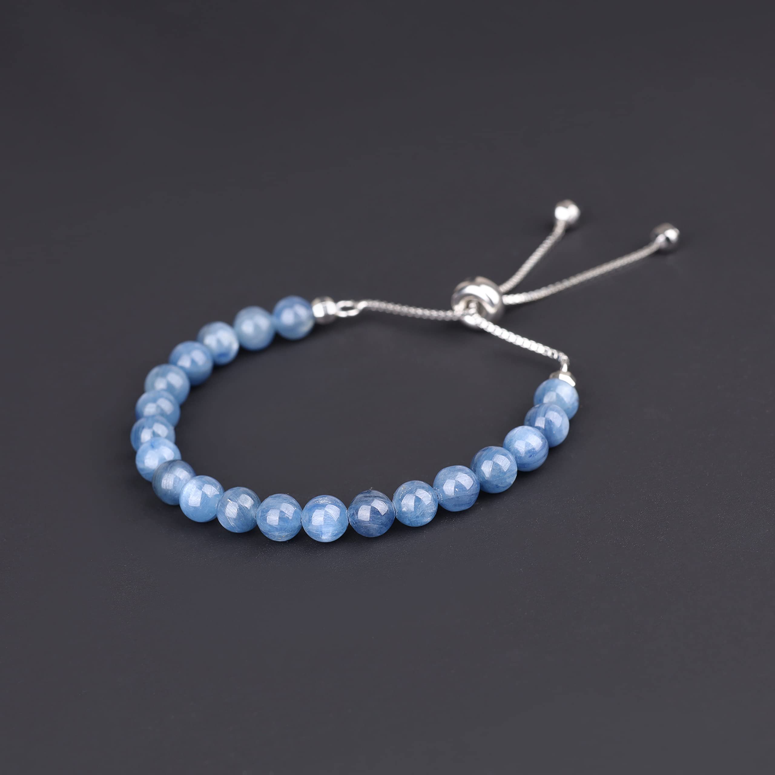 COAI Bracciale da Donna in Pietre Naturali Benefiche e Argento Sterling 925, Bracciale Regolabile