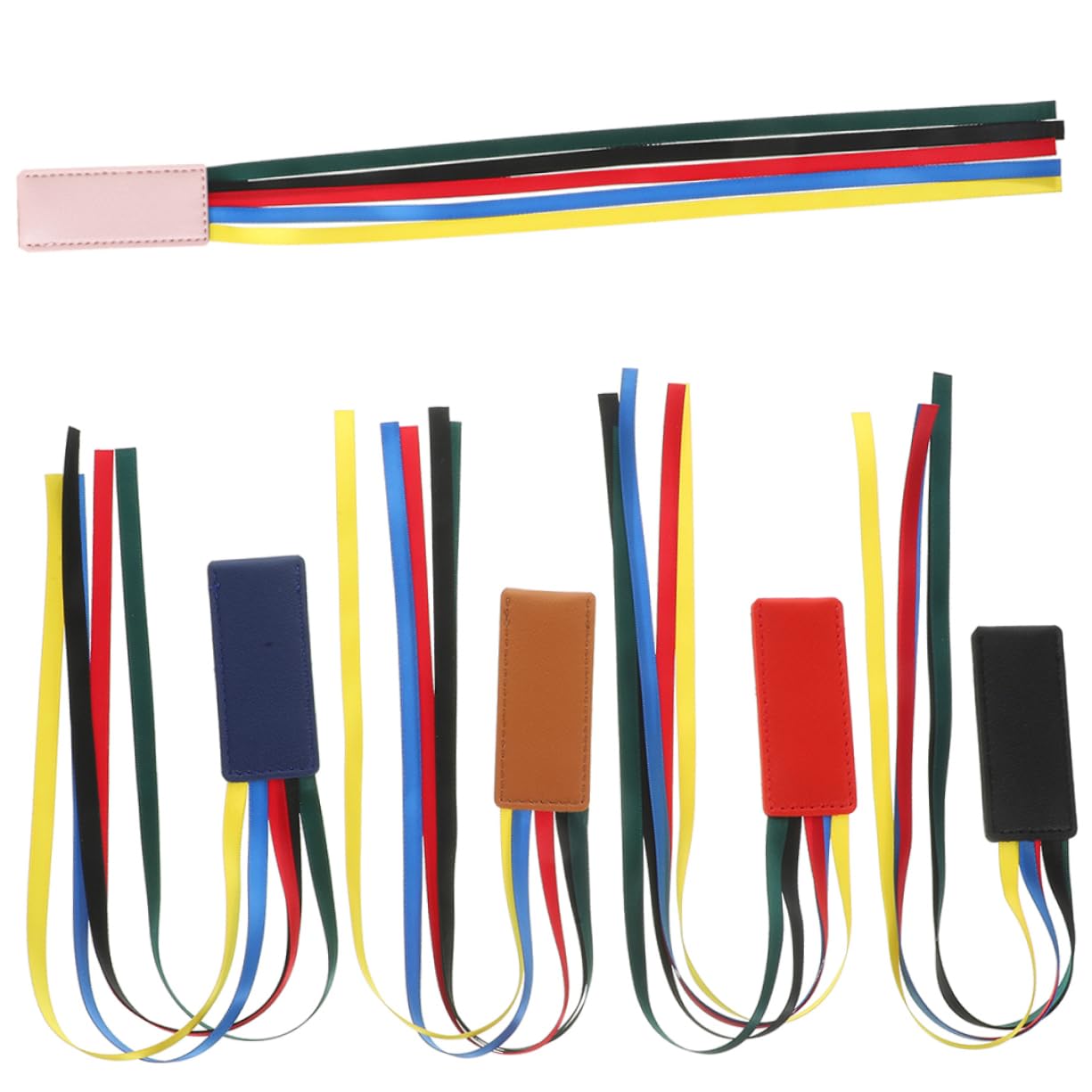 Uonlytech 5 Set Segnalibro in Pelle Pagina Riutilizzabile Ricamato Colorato Piccolo Segnalibri Accessori Per La Lettura Segnalibro Studenti Offerta Di Lettura Nastro 5 Pezzi*5