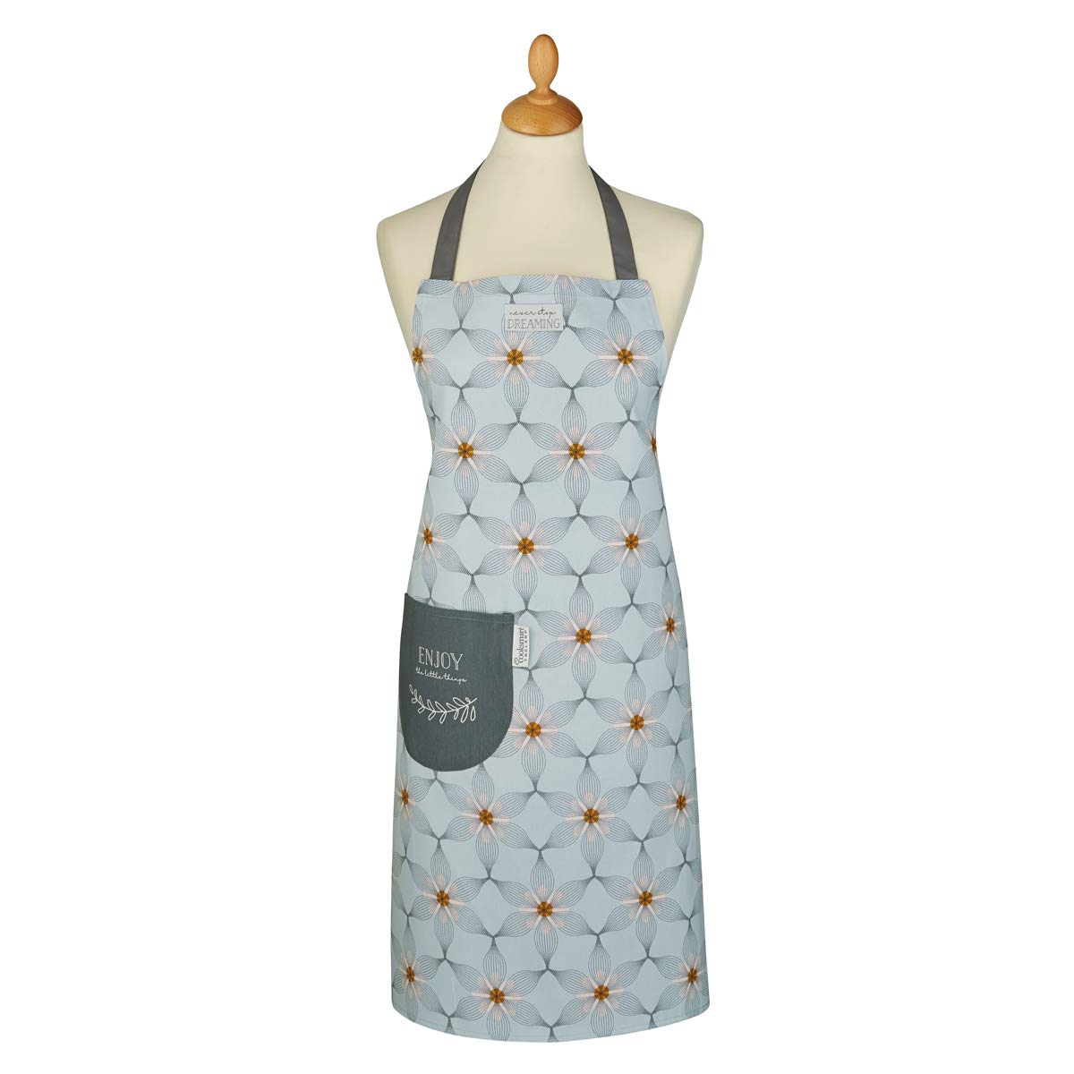 Cooksmart British Designed Kitchen Aprons For Women | 100% Cotton Kitchen Apron With Pockets | Modern Designed Cooking Aprons For Women Suitable For All Types Of Kitchens