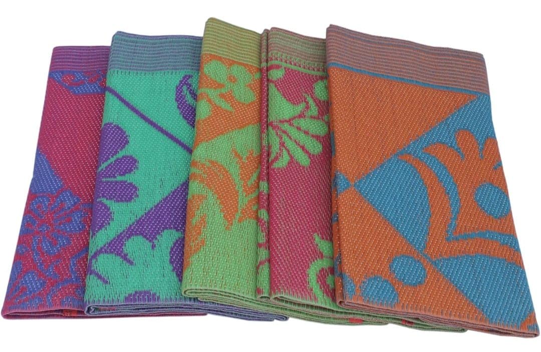 Novitash Multipurpose Reversible Plastic Chatai Mats Pack of 1 for Home 6x6 feet Big Size Foldable Mats for Sleeping on Floor Travel (Multicolor Design)-picture-31