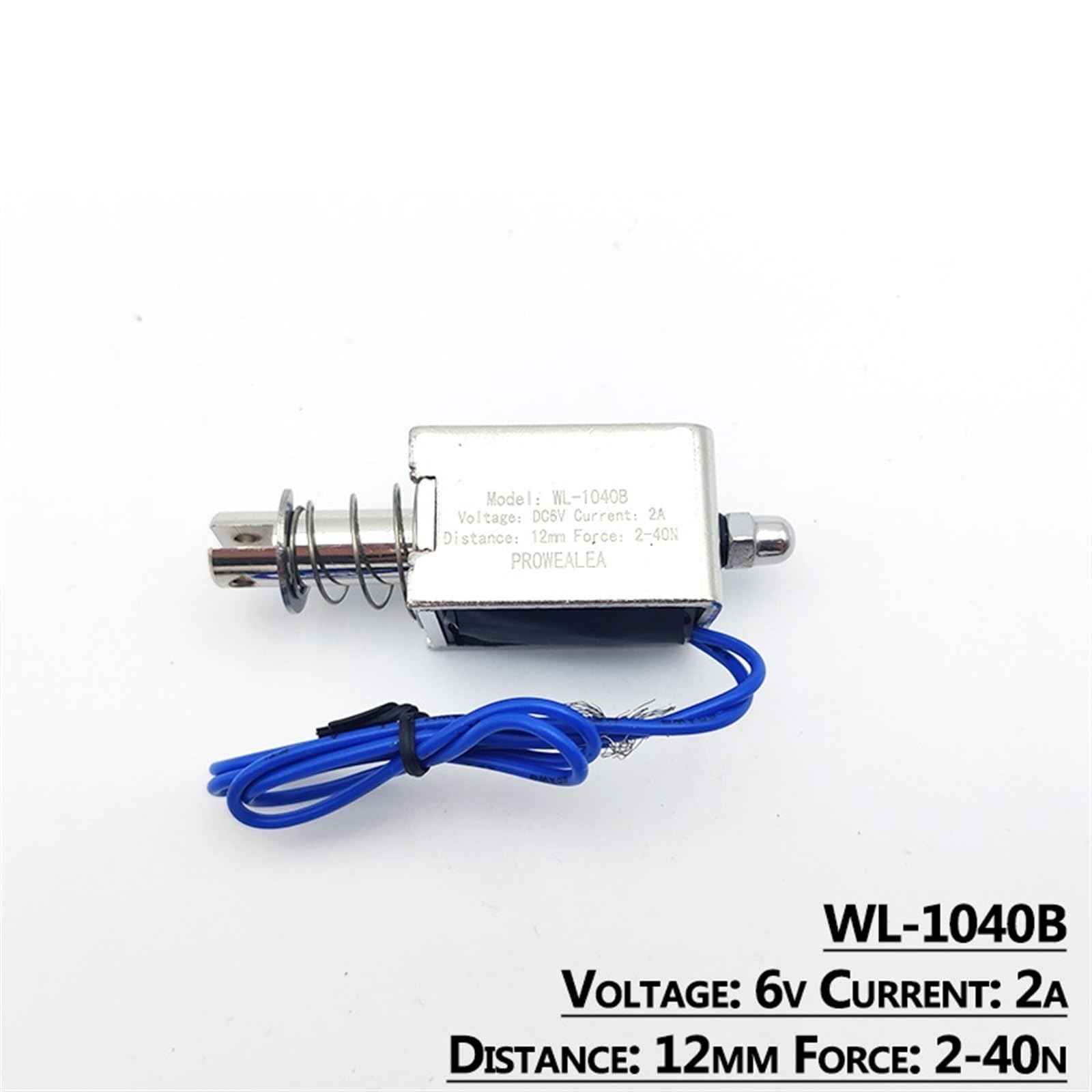 Elettromagnete a solenoide push pull tipo WL-1040B 6V 12V 24V Forza di spinta 2-40N 12mm Telaio aperto Magnete elettrico lineare 1 pz(12V)