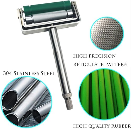 Miniatura 2 de CGOLDENWALL ZS - Herramienta manual de prueba de tinta, herramienta de prueba de tinta de cromo anilox y rodillo de goma, instrumento de tinta de