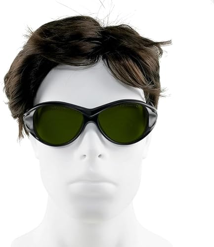 Miniatura 5 de FreeMascot IPL 190nm-2000nm láser gafas de seguridad para tratamiento de depilación láser Protección ocular (verde)