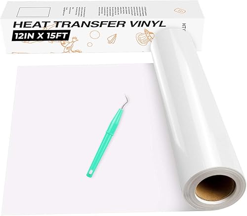 Miniatura 32 de HTVRONT Paquete de 8 vinilos de transferencia de calor HTV de 12 pulgadas x 3 pies para camisetas, vinilo para planchar con 8 colores surtidos