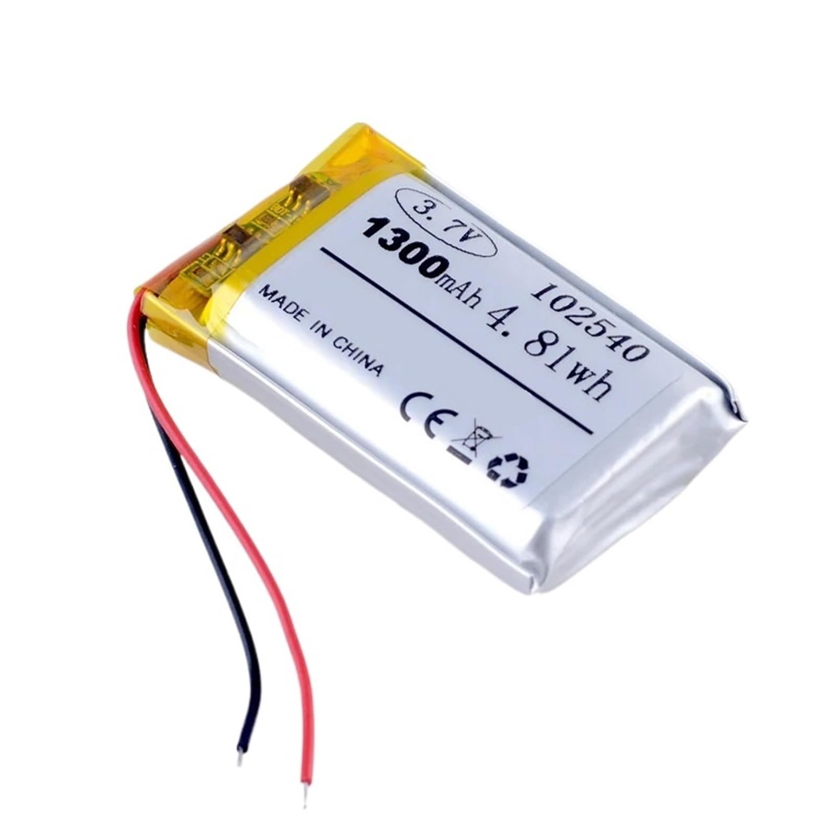102540 3,7 V 1300 mAh (1 pièce)(5Pcs 2.54 2Pin)