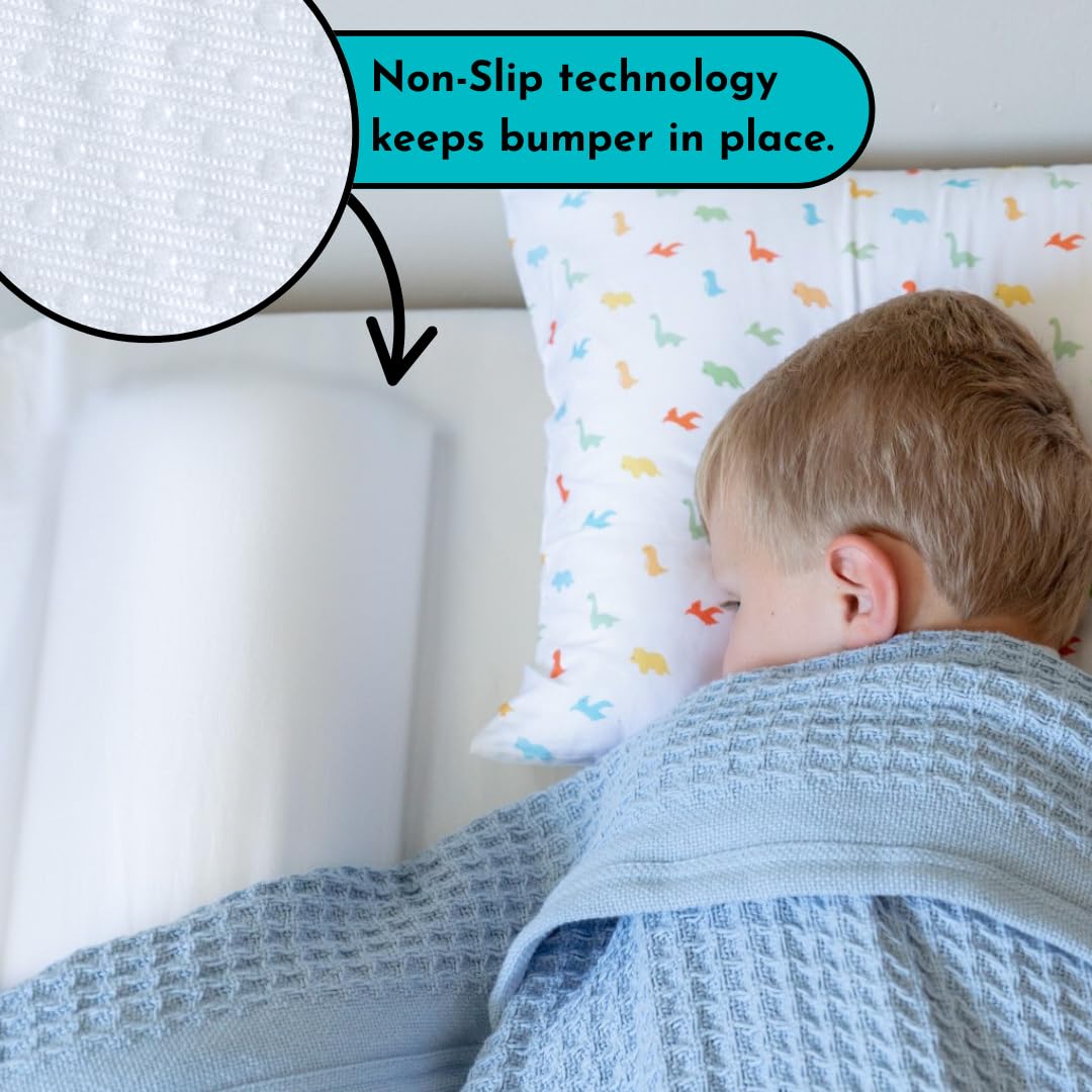 Little Sleepy Head Protector de Cama para niños pequeños | Riel de Cama para niños pequeños | Riel de Cama para niños pequeños con Cubierta Suave | Riel de Seguridad de Espuma con Funda Que se