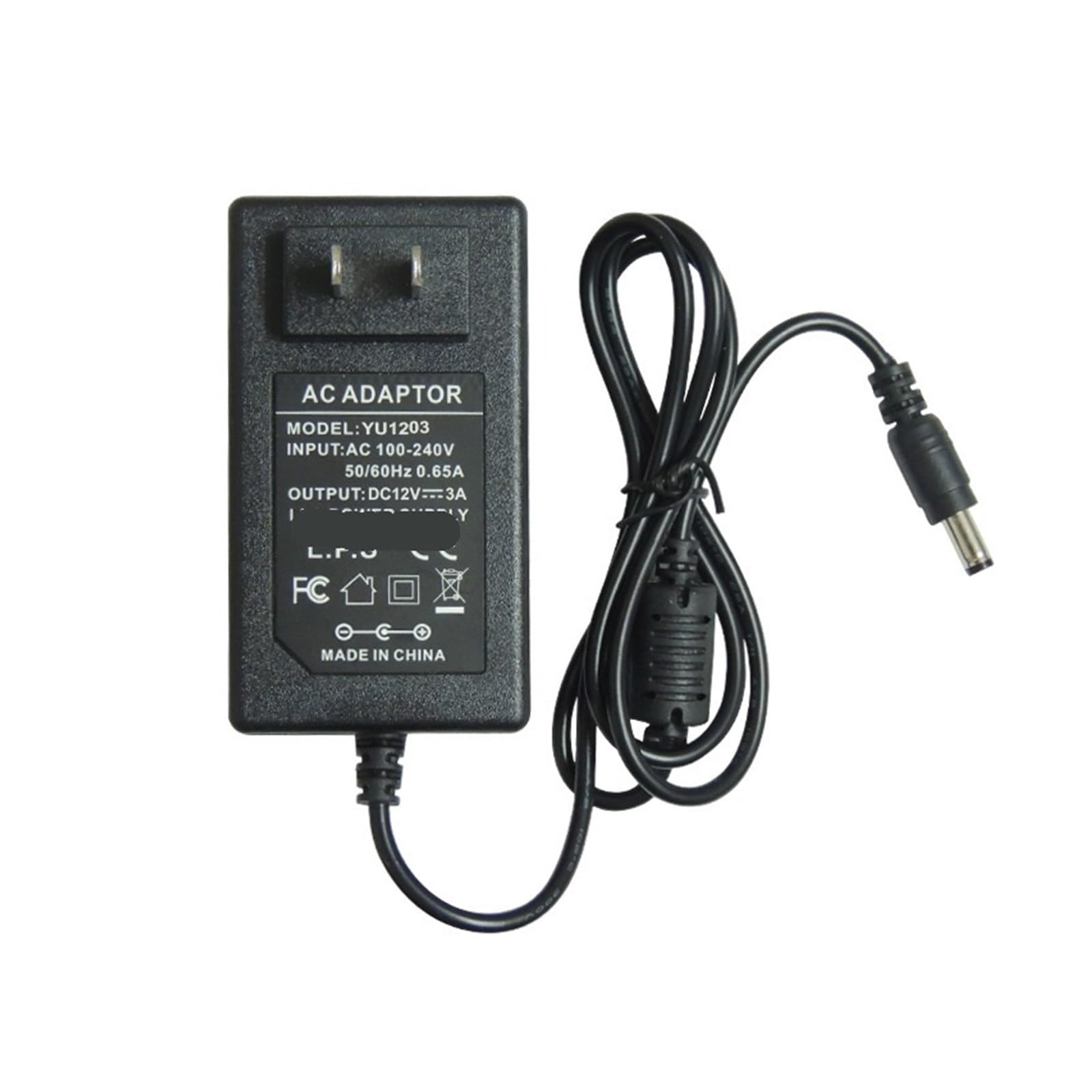 Adaptador de corriente 12V 3A transformador con interruptor para monitor LCD