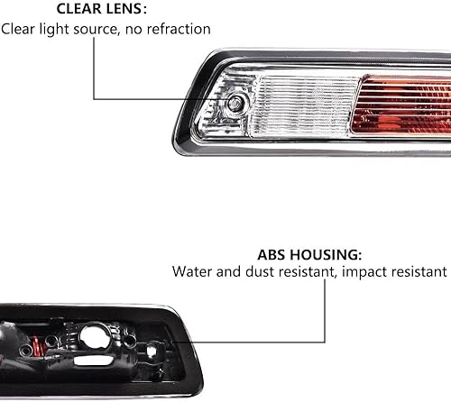 Miniatura 10 de PIT66 3 luz de freno LED, compatible con Ford Explorer Sport Trac04-08 Ford F150 Lobo06-08 Lincoln Mark LT Tercera luz de freno de luz de freno