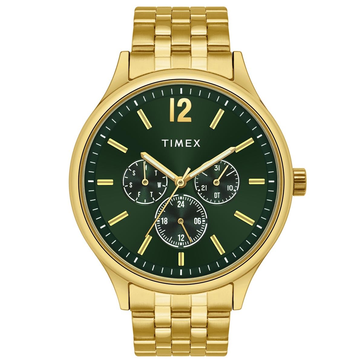 TIMEX Men Green Round Dial Analog Stainless Steel Band Watch - TWEG18435 (B0D95VQB56) Amazon Price History, Amazon Price Tracker