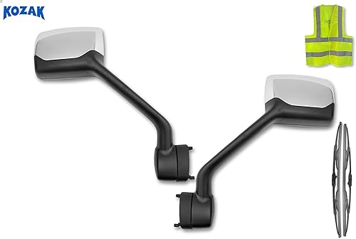 Miniatura 2 de KOZAK - Juego de cubiertas traseras cromadas para espejos calefactables (lado derecho y lado izquierdo del conductor) compatible con Kenworth T680