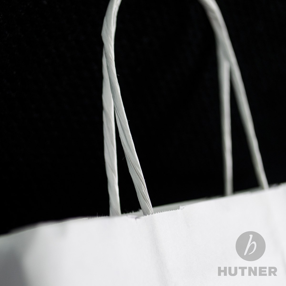 Papiertüten weiß mit Kordel-Henkel I 250 Stk. 22+10x28cm I Papiertragetasche für Einzelhandel, Hochzeit, Geburtstag, TO-GO I Geschenktüten aus Kraftpapier I HUTNER