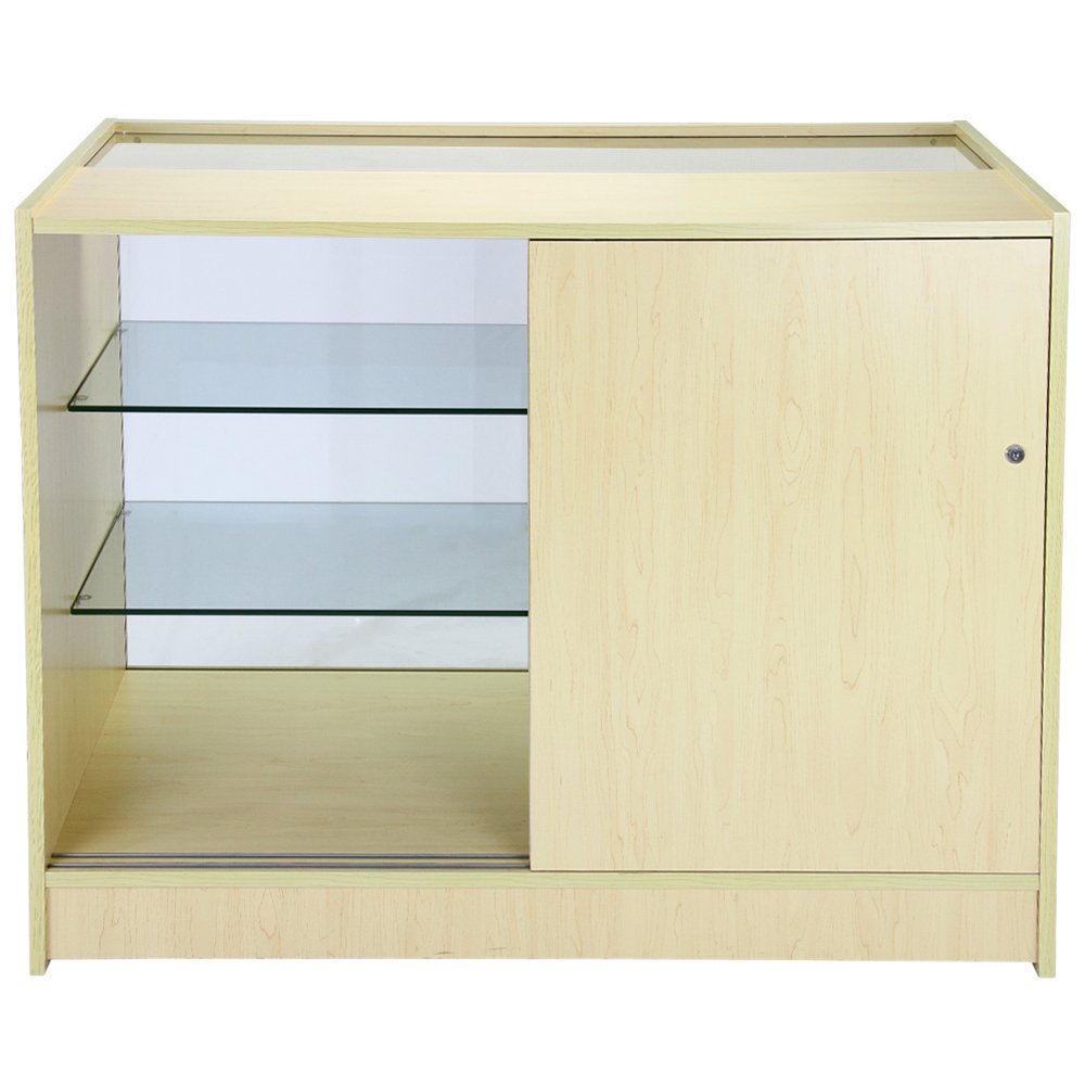 Set Pulsar con 3 Banconi da Negozio e Reception con Finitura in Acero Laminato
