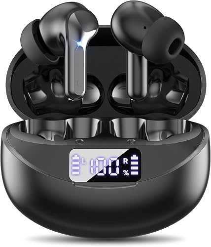 Fhumsh ENC Noise Canceling Wireless Earbuds, Bluetooth 5.4 HiFi Stereo 50H Playb