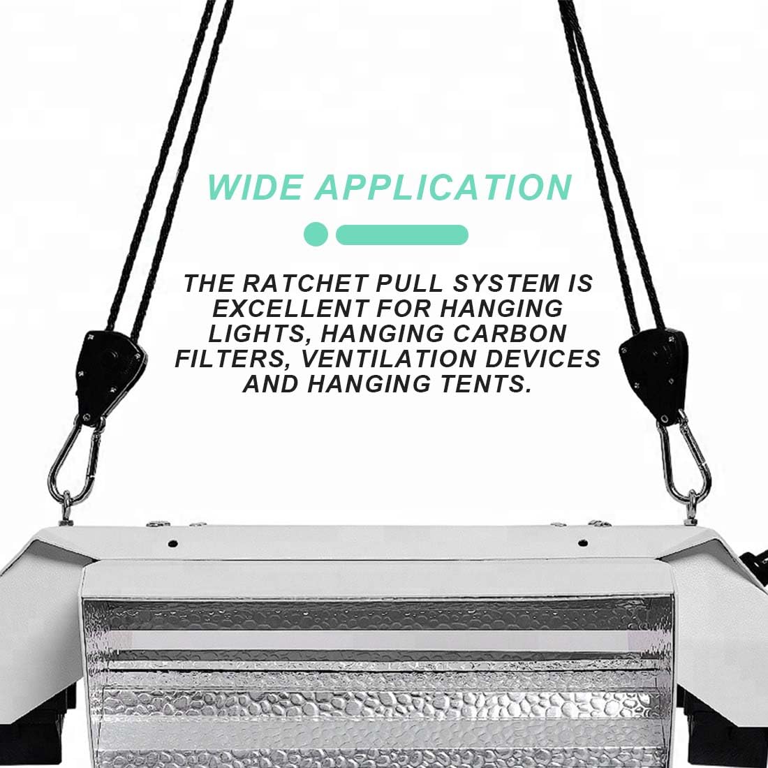 Surcotto Lot De 4 Tendeurs à Corde Pour Tente De Culture, Lampes De Plantes Et Voile D'ombrage, à Cliquet Avec 4 Mousquetons Supplémentaires, Cordes De Haubanage Pour Le Camping, 2 M