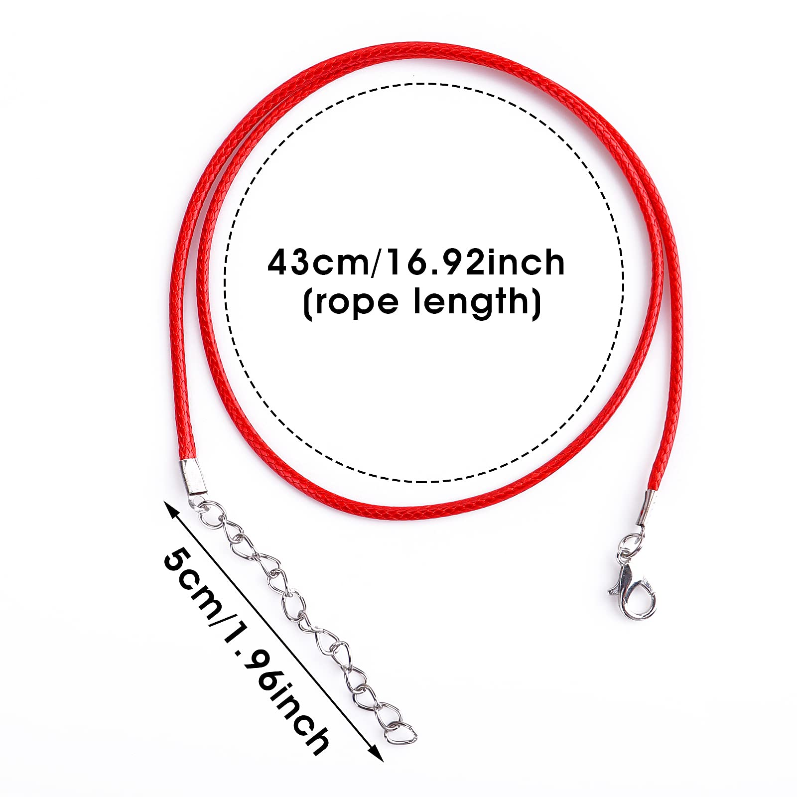 Colliers De Corde Tressée Cirée De 20 Pièces Pour Artisanat