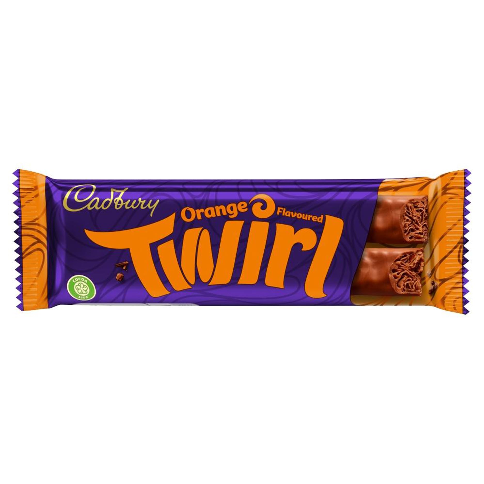 Cadbury Twirl Orange Chocolate Bar, The Classic Creamy Taste, 43 g (Pack of 48)